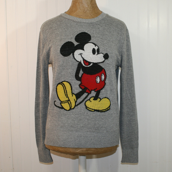 Disney Sweaters - DISNEY Mickey Mouse Large Grey Sweater
